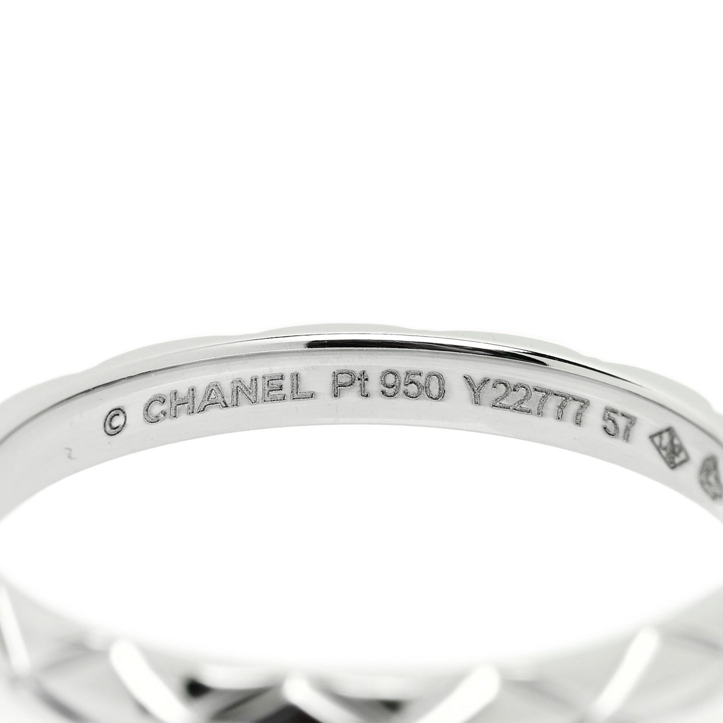 Platinum Mini Coco Crush Ring 57 8