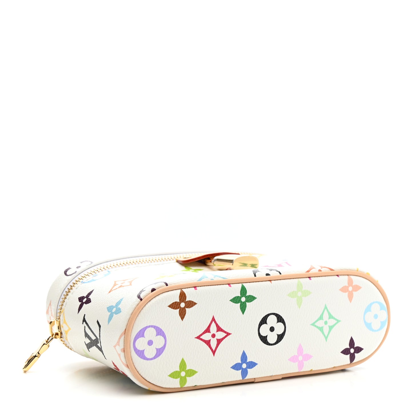 LV x TM Monogram Multicolor Vanity Chain Pouch White
