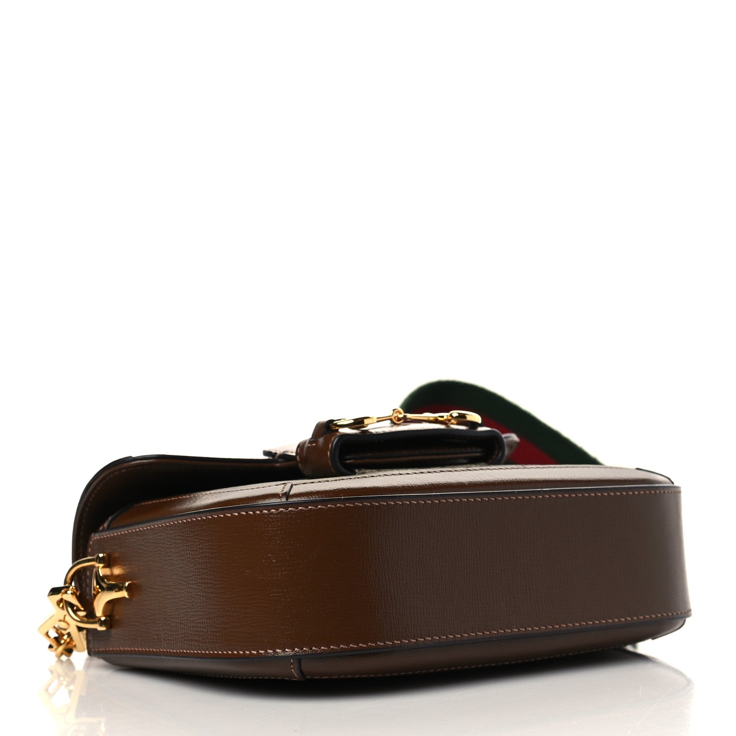 Gucci GG Supreme Monogram Web Mini Horsebit 1955 Shoulder Bag Beige Brown Sugar 4 of 6