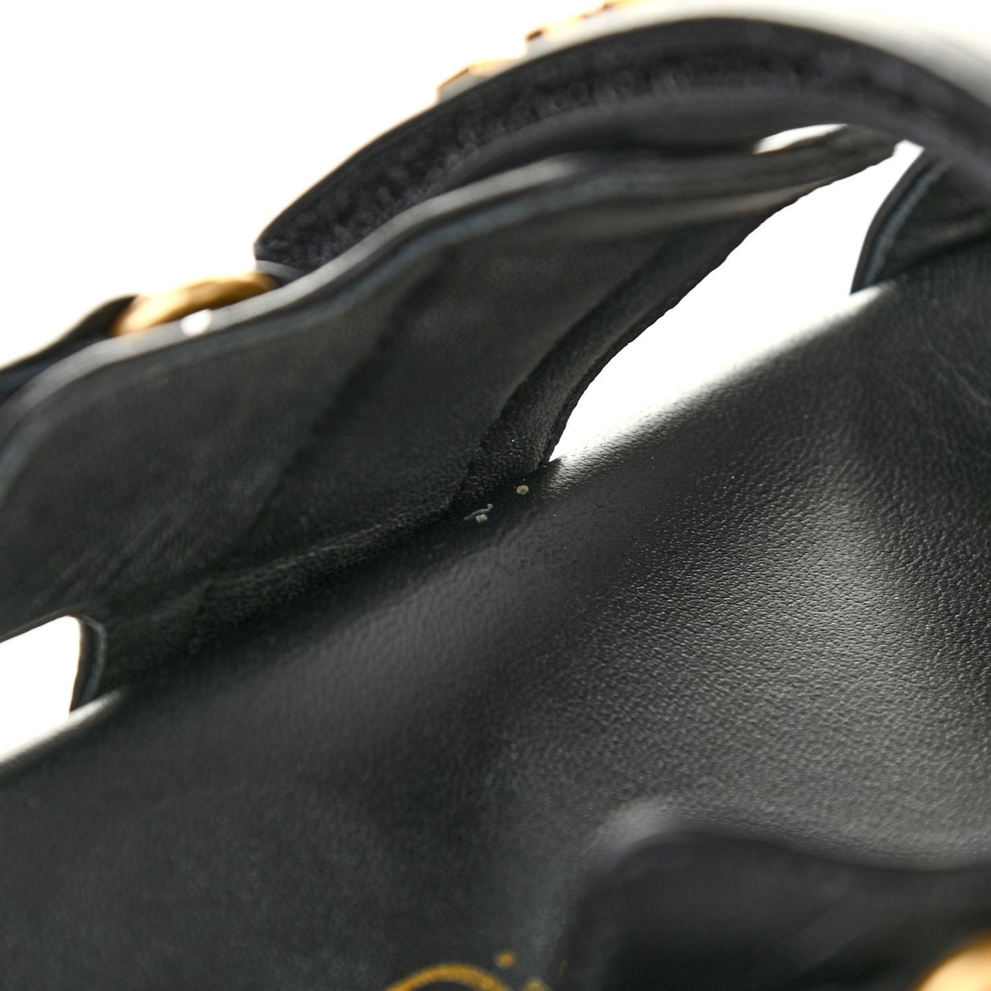 Lambskin Dioract 10mm Sandals 37.5 Black