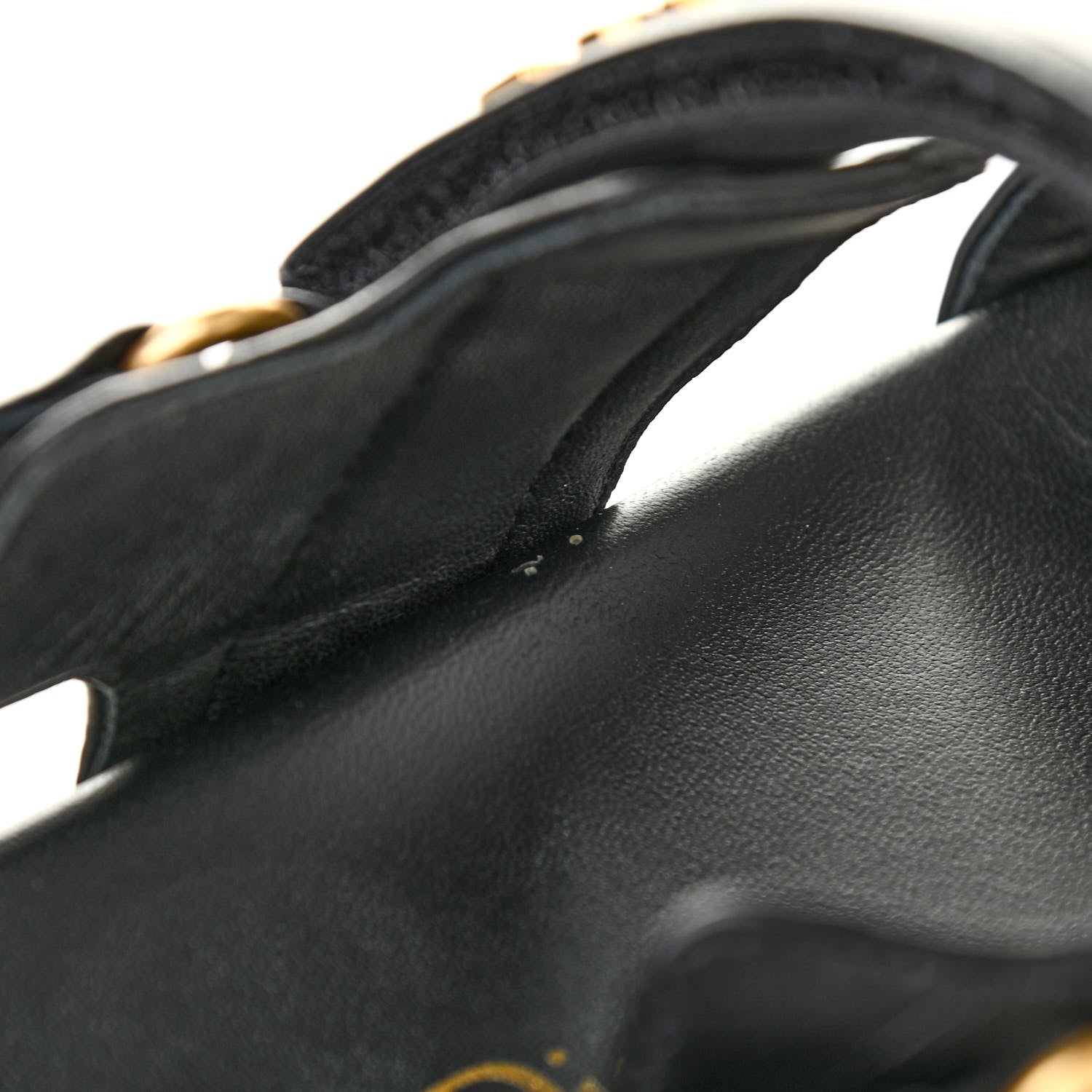 Christian Dior Lambskin Dioract 10mm Sandals 37.5 Black 14 of 20