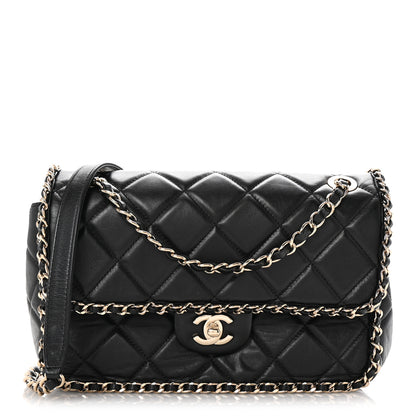 Chanel Crumpled Calfskin Medium Chain All Over Flap Black 1 of 10
