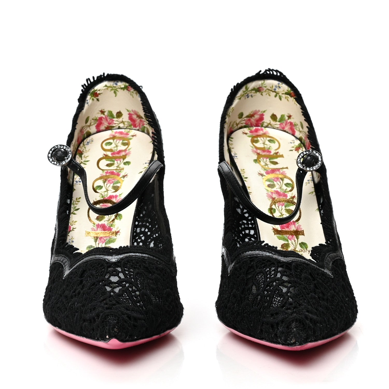 Gucci Lace Pizzo Venice Pumps 39.5 Black 2 of 7
