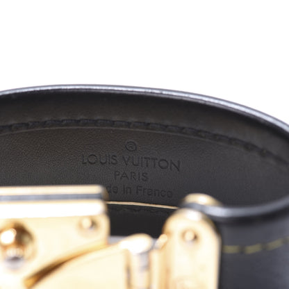 Louis Vuitton Chevre Suhali S Lock Bracelet Medium Black 4 of 4