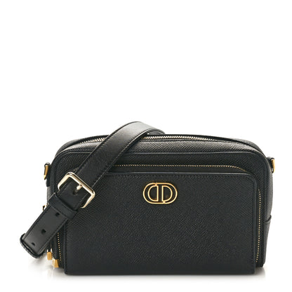 Christian Dior Grained Calfskin Caro Double Pouch Black 1 of 10