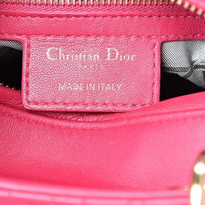 Christian Dior Lambskin Cannage Medium Lady Dior Fuchsia 5 of 10