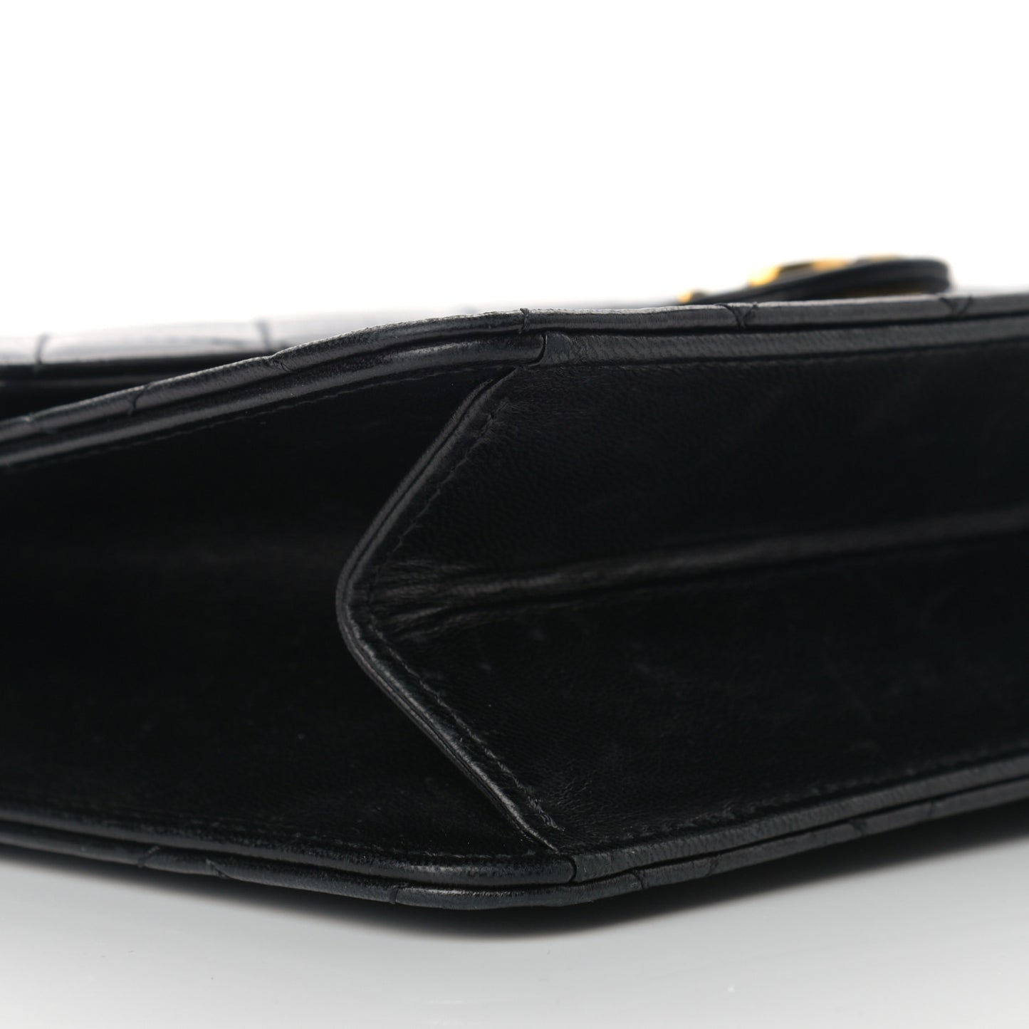 Lambskin Quilted Small Single Flap Black