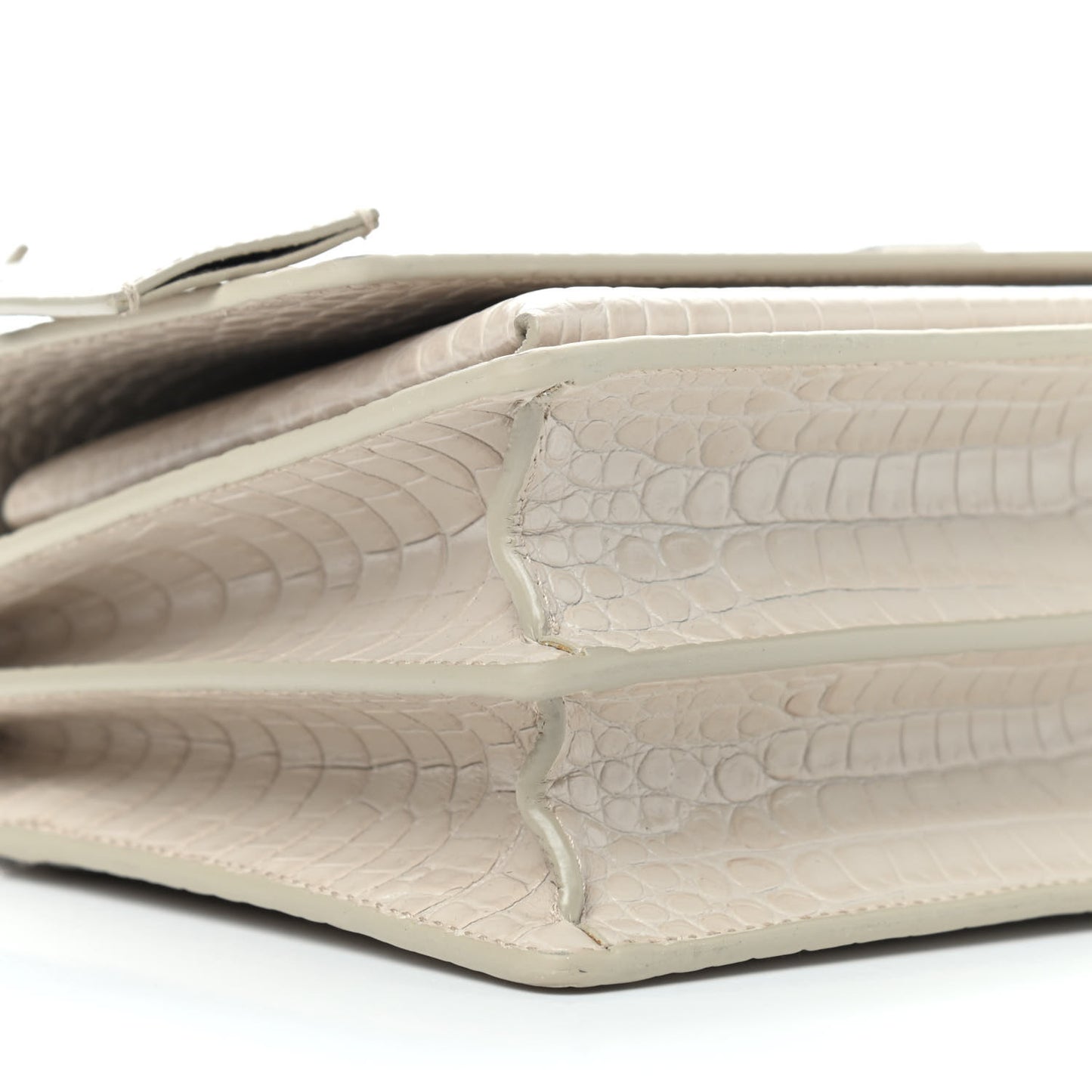 Calfskin Crocodile Embossed Medium Monogram Sunset Blanc Vintage