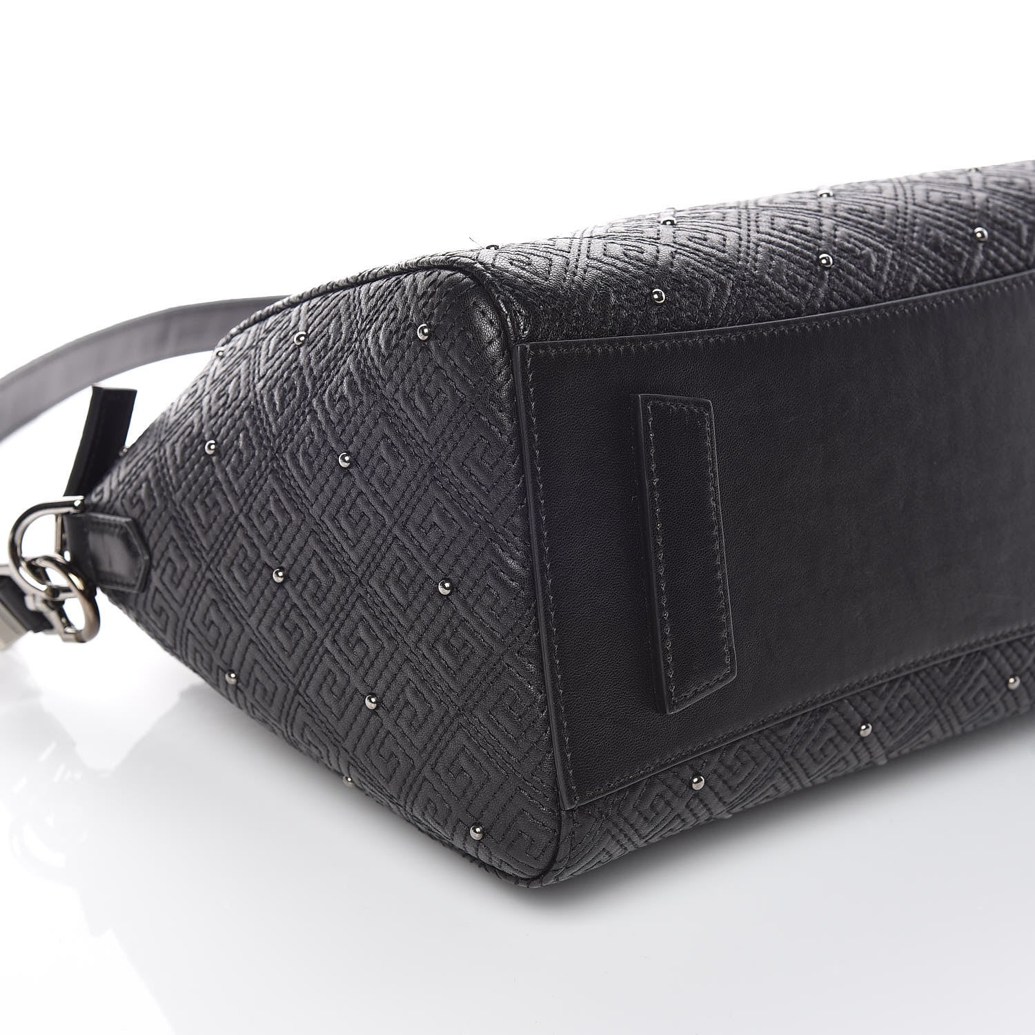 Givenchy Lambskin Logo Embossed Small Studded Antigona Black 6 of 10
