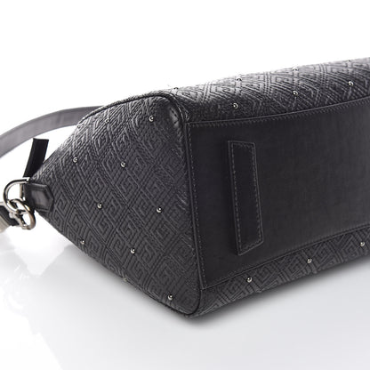 Givenchy Lambskin Logo Embossed Small Studded Antigona Black 6 of 10
