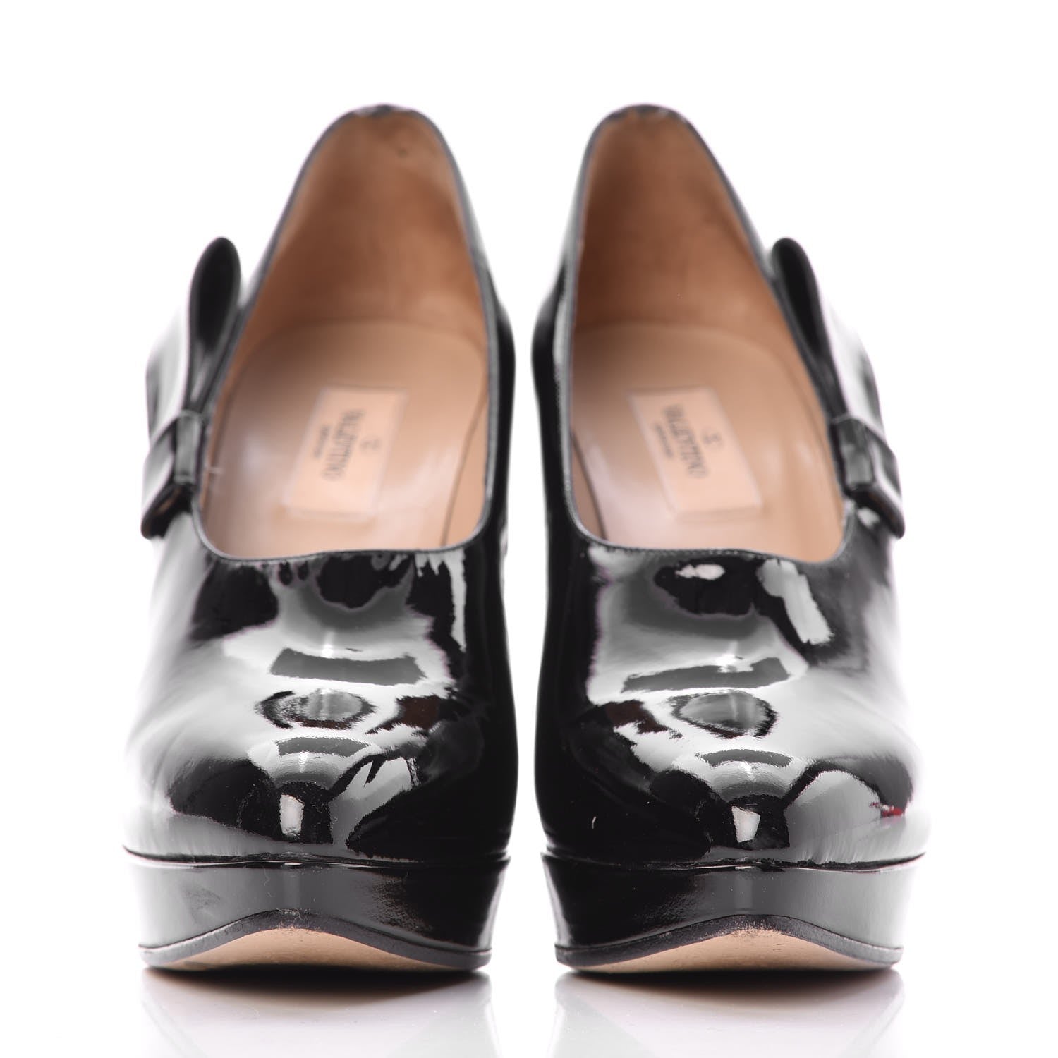 Valentino Garavani Patent Bow Mary Jane Platform Pumps 39.5 Black 2 of 12
