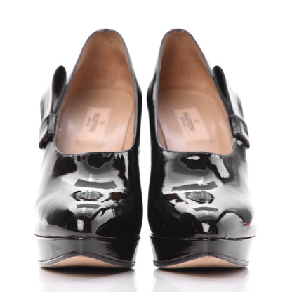 Valentino Garavani Patent Bow Mary Jane Platform Pumps 39.5 Black 2 of 12