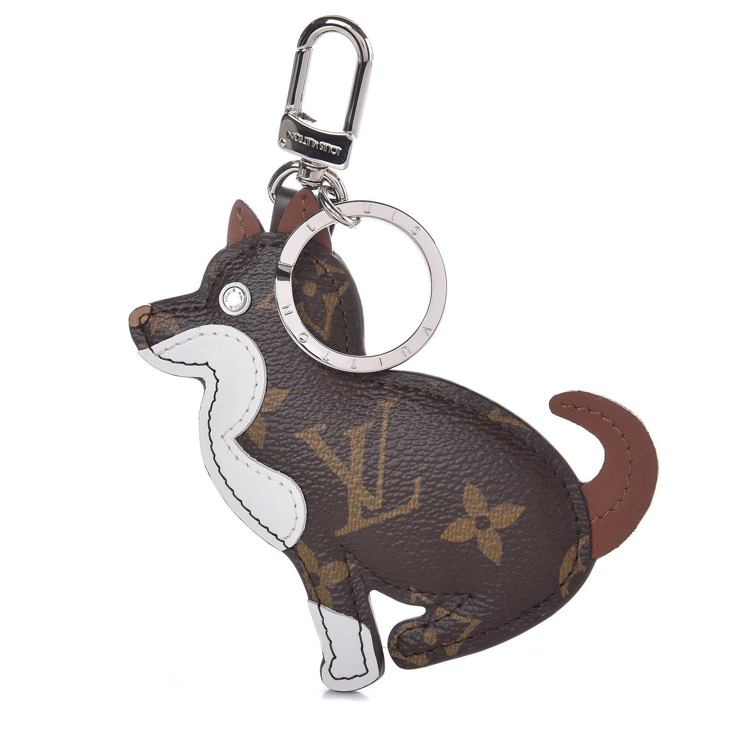 Monogram Dog Bag Charm Key Holder