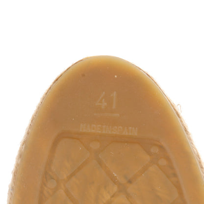 Chanel Tweed Lambskin CC Espadrilles 41 Black Silver 6 of 8