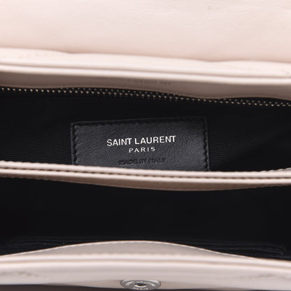 Saint Laurent Calfskin Y Quilted Monogram Toy Loulou Crossbody Bag Marble Pink 5 of 10