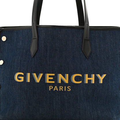 Givenchy Denim Medium Logo Bond Shopper Tote Blue 9 of 11