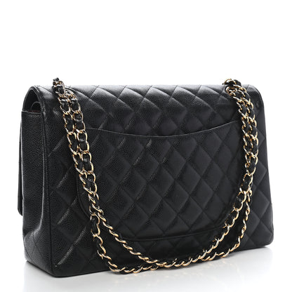 Chanel Caviar Quilted Maxi Double Flap Black 3 of 10