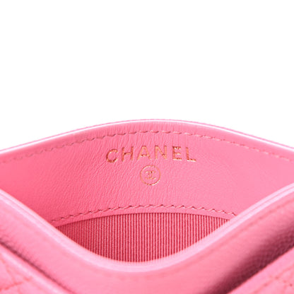 Chanel Caviar Quilted Card Holder Pink 6 of 10