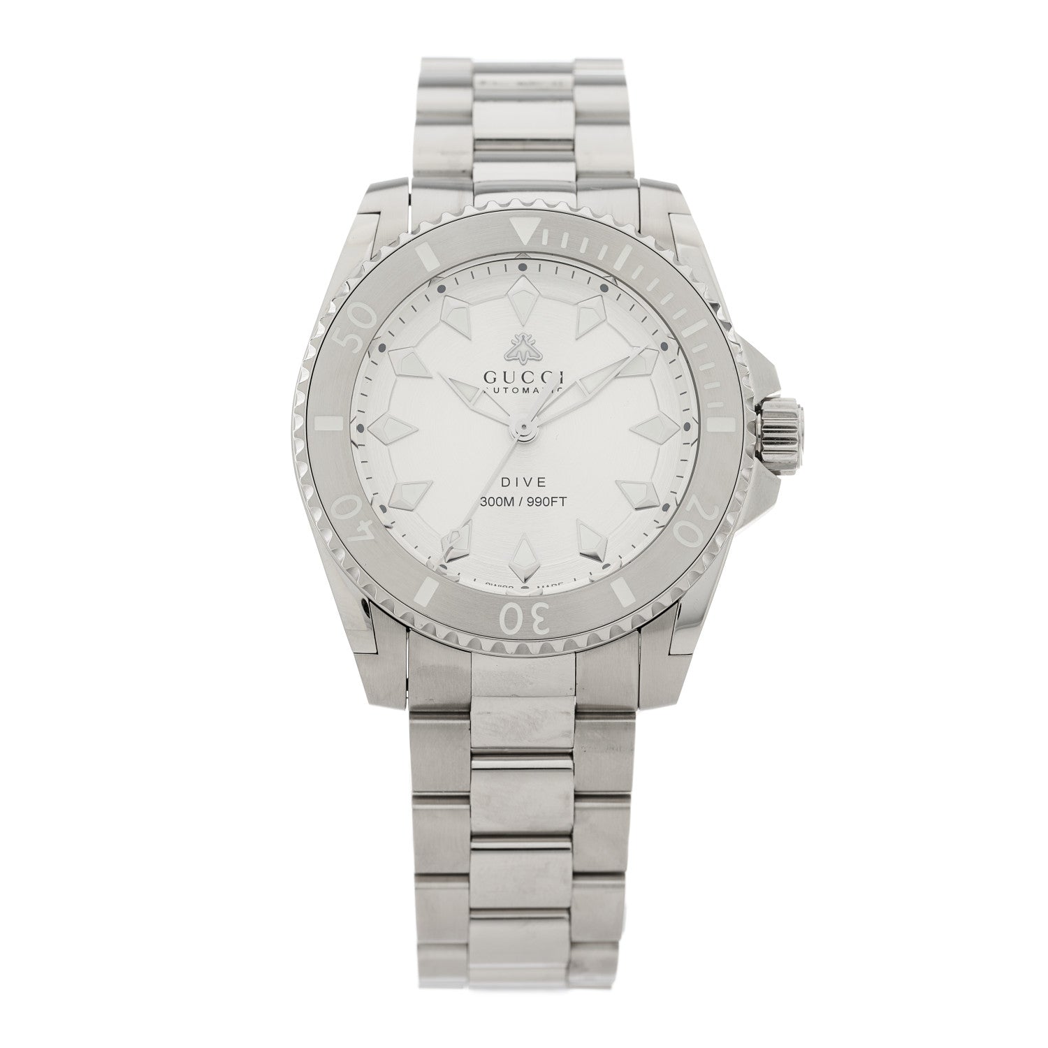 Gucci Stainless Steel 40mm Dive Automatic Watch Silver 1 of 4