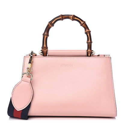 Gucci Nappa Bamboo Web Mini Nymphaea Top Handle Bag Perfect Pink Mystic White 1 of 11