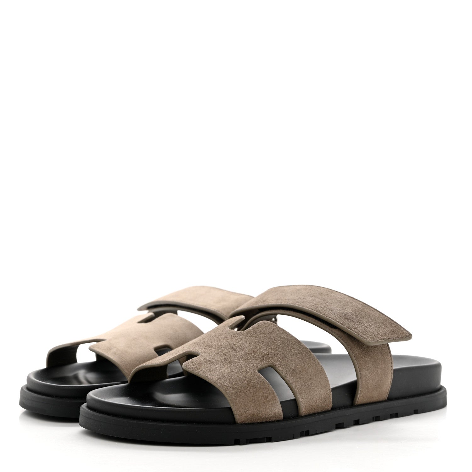 Hermes Suede Goatskin Mens Chypre Sandals 41 Beige Argile 3 of 8