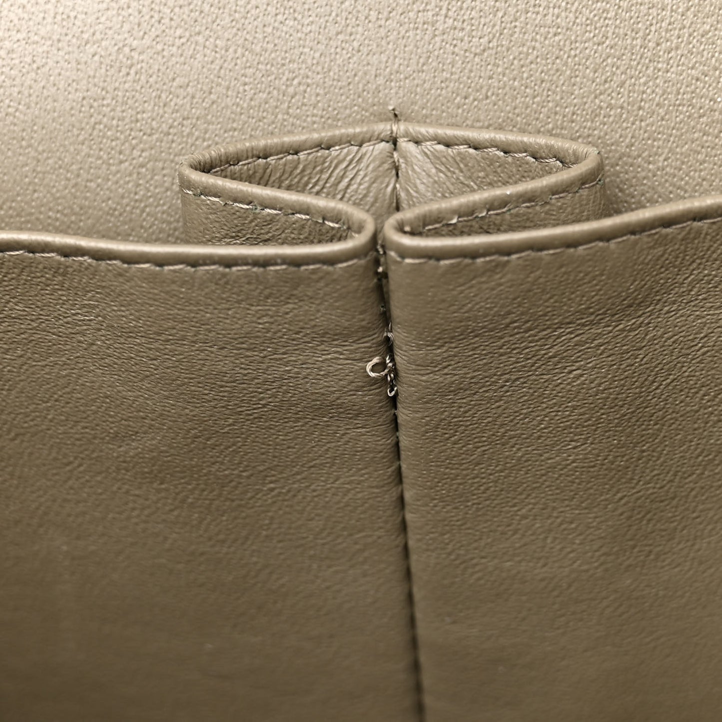 Caviar Quilted Jumbo Double Flap Taupe