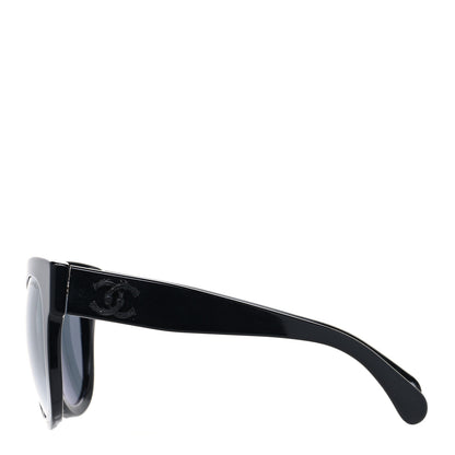 Chanel Acetate Butterfly Signature CC Sunglasses 5358 Black 3 of 8