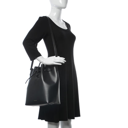 Mansur Gavriel Vegetable Tanned Calfskin Bucket Bag Black Flamma 2 of 12