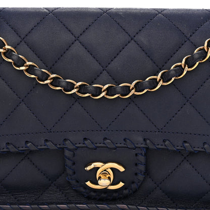 Chanel Iridescent Calfskin Small Happy Stitch Flap Navy 8 of 10