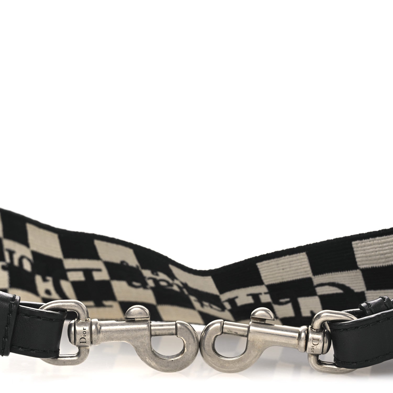 Christian Dior Canvas Embroidered Shoulder Strap Black 1818718