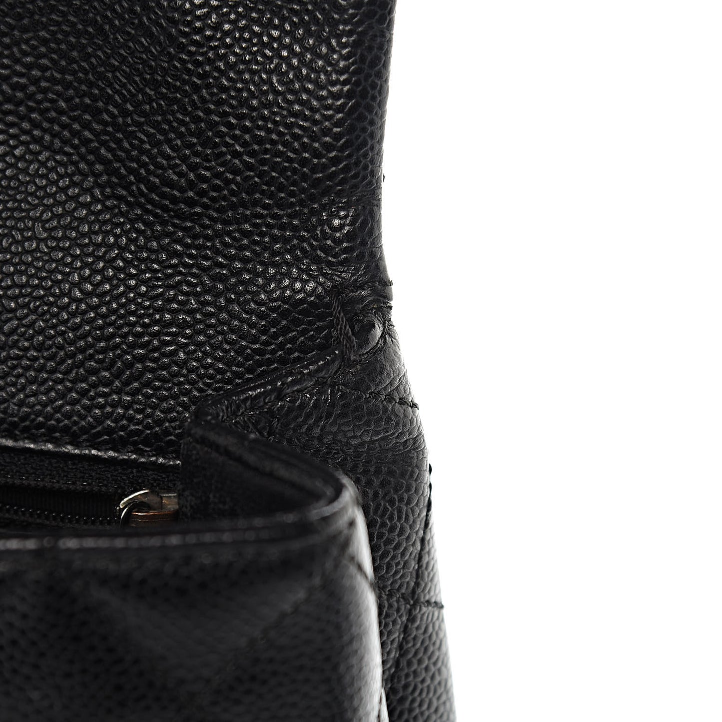 Caviar Quilted Medium Kelly Flap Bag Black