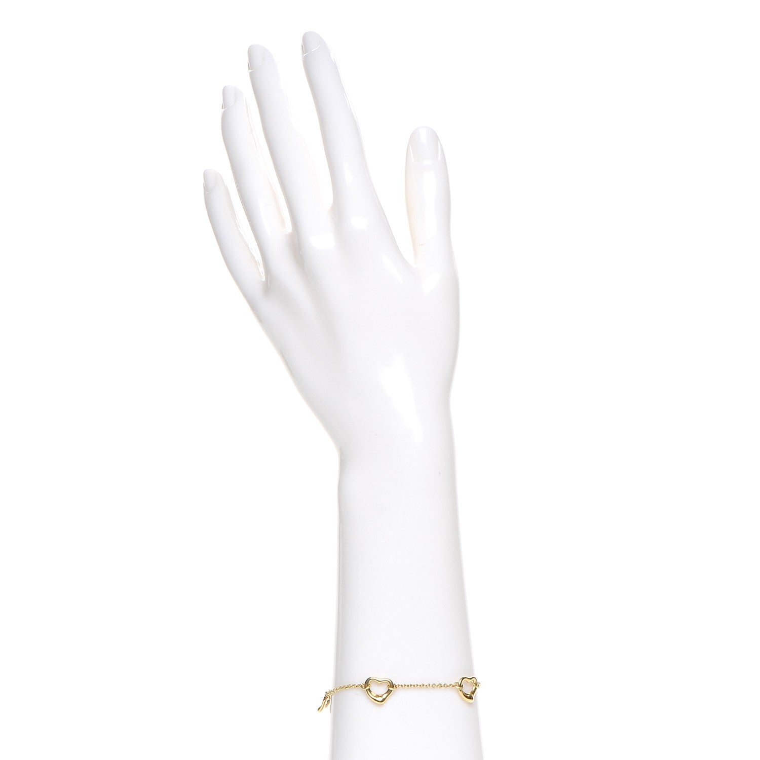 Tiffany 18K Yellow Gold Elsa Peretti Open Heart Bracelet 2 of 7