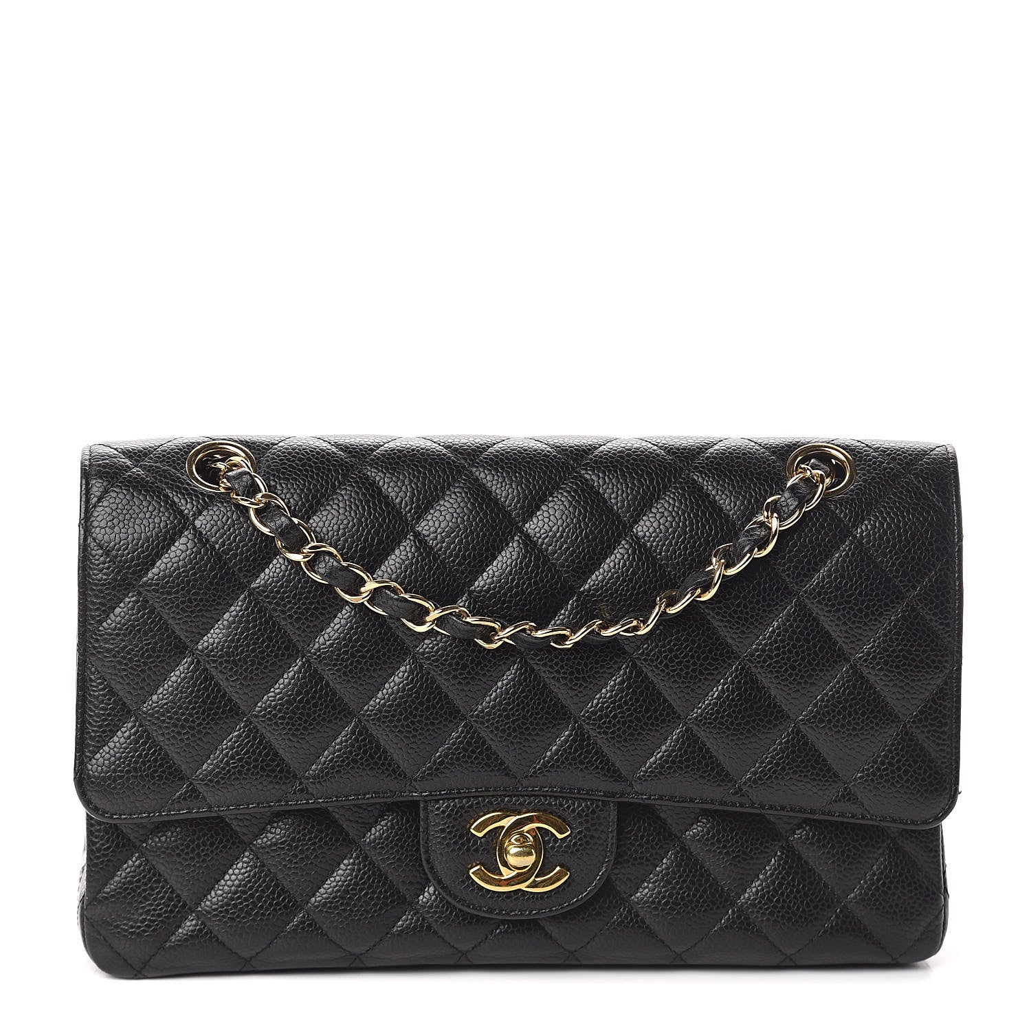 Chanel Caviar Quilted Medium Double Flap Black 1 of 11