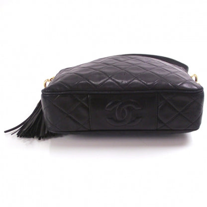 Chanel Vintage Leather Tassel Shoulder Bag Black 4 of 12