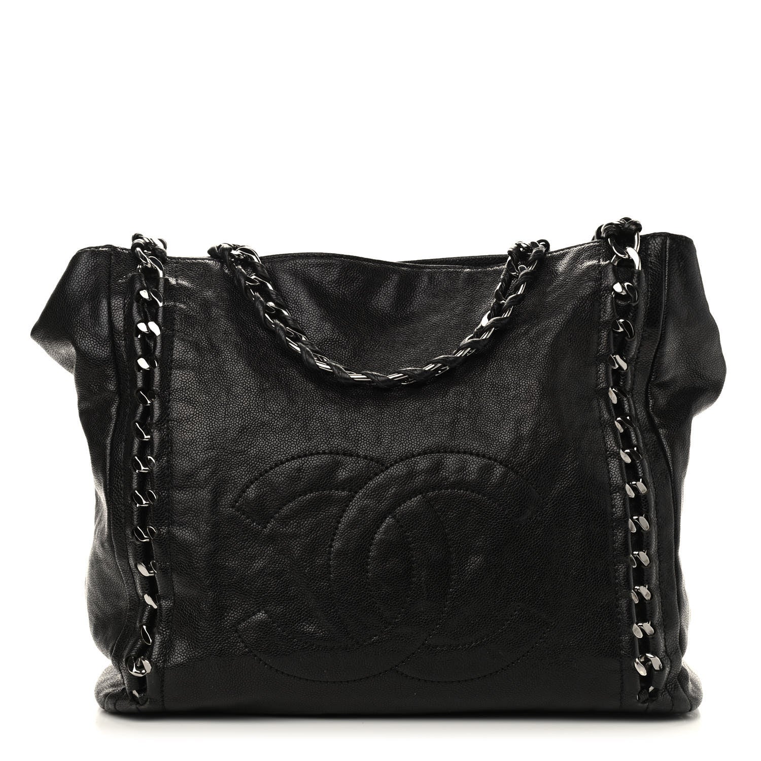 Chanel Glazed Caviar Modern Chain Tote Black 1 of 9