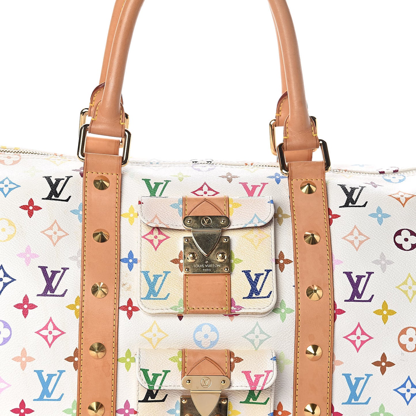 Monogram Multicolor Keepall 45 White