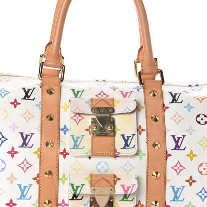 Louis Vuitton Monogram Multicolor Keepall 45 White 6 of 9