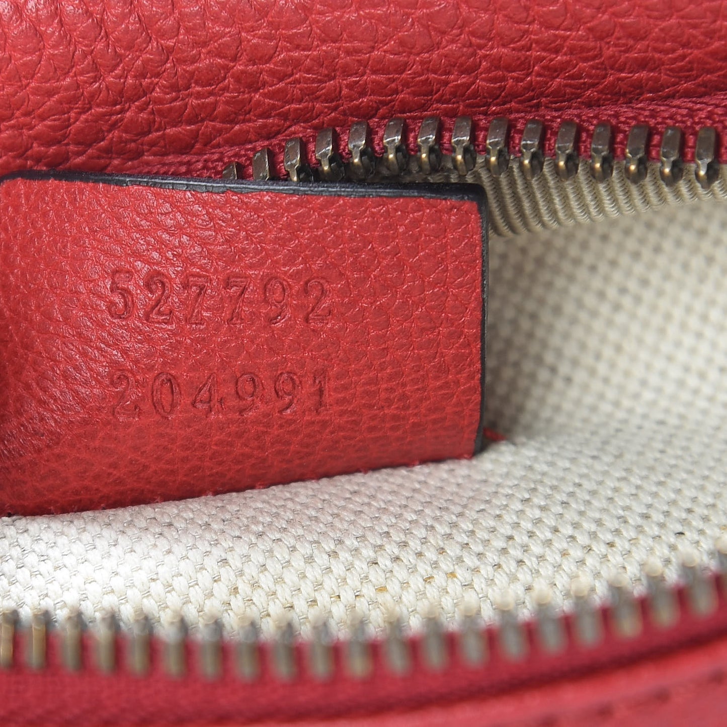 Grained Calfskin Small Logo Belt Bag Hibiscus Red