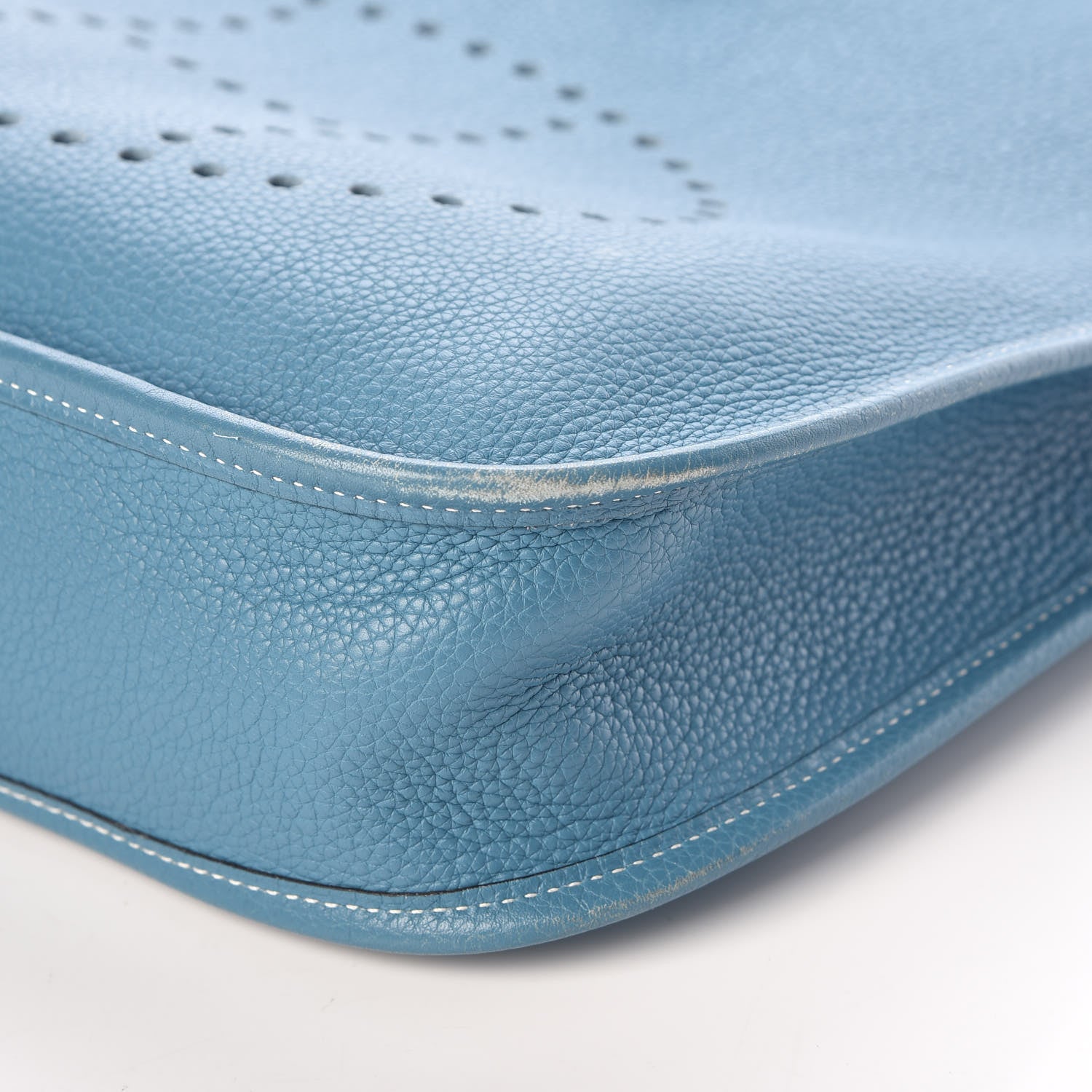 Hermes Taurillon Clemence Evelyne PM Blue Jean 6 of 9