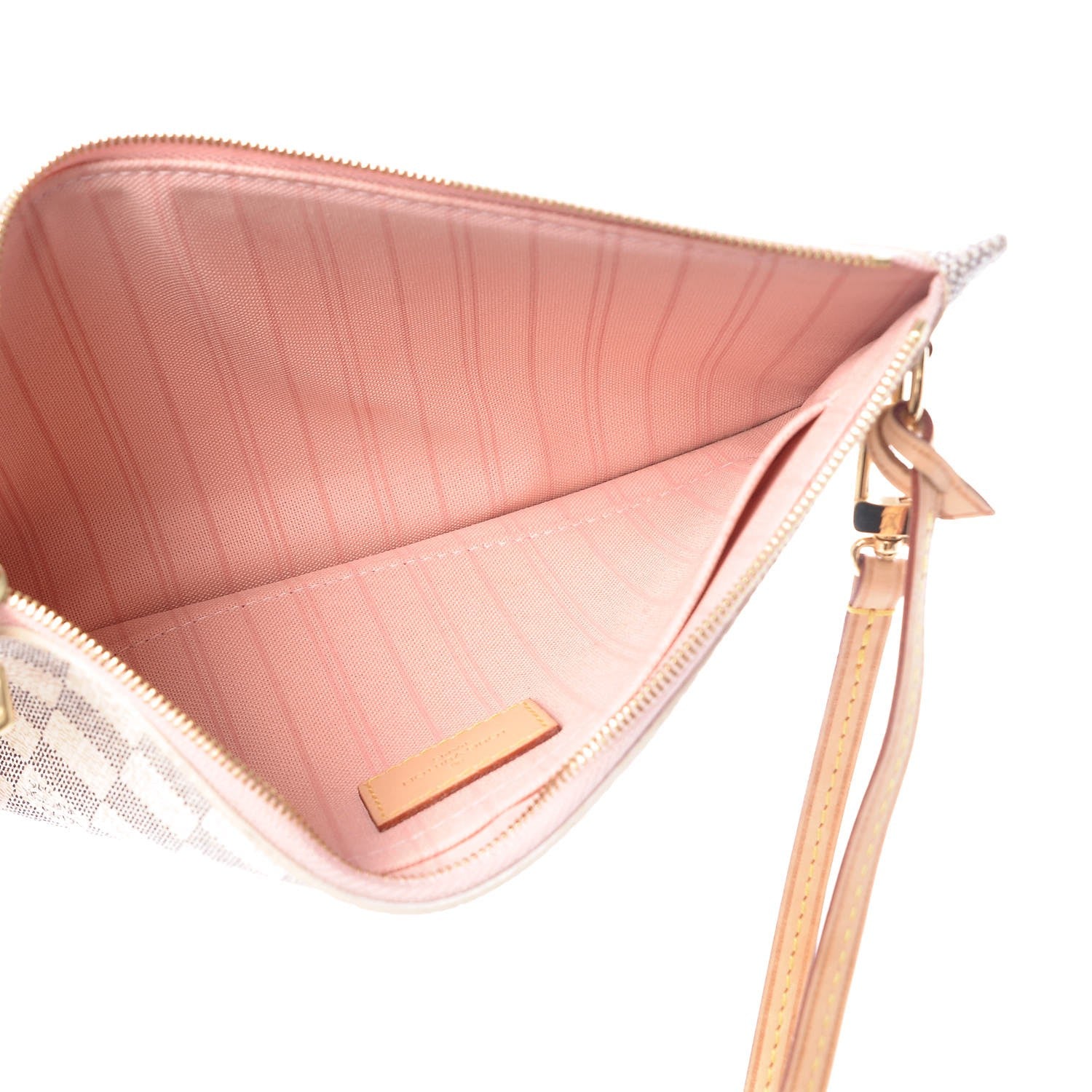 Louis Vuitton Damier Azur Neverfull MM GM Pochette Rose Ballerine 5 of 8