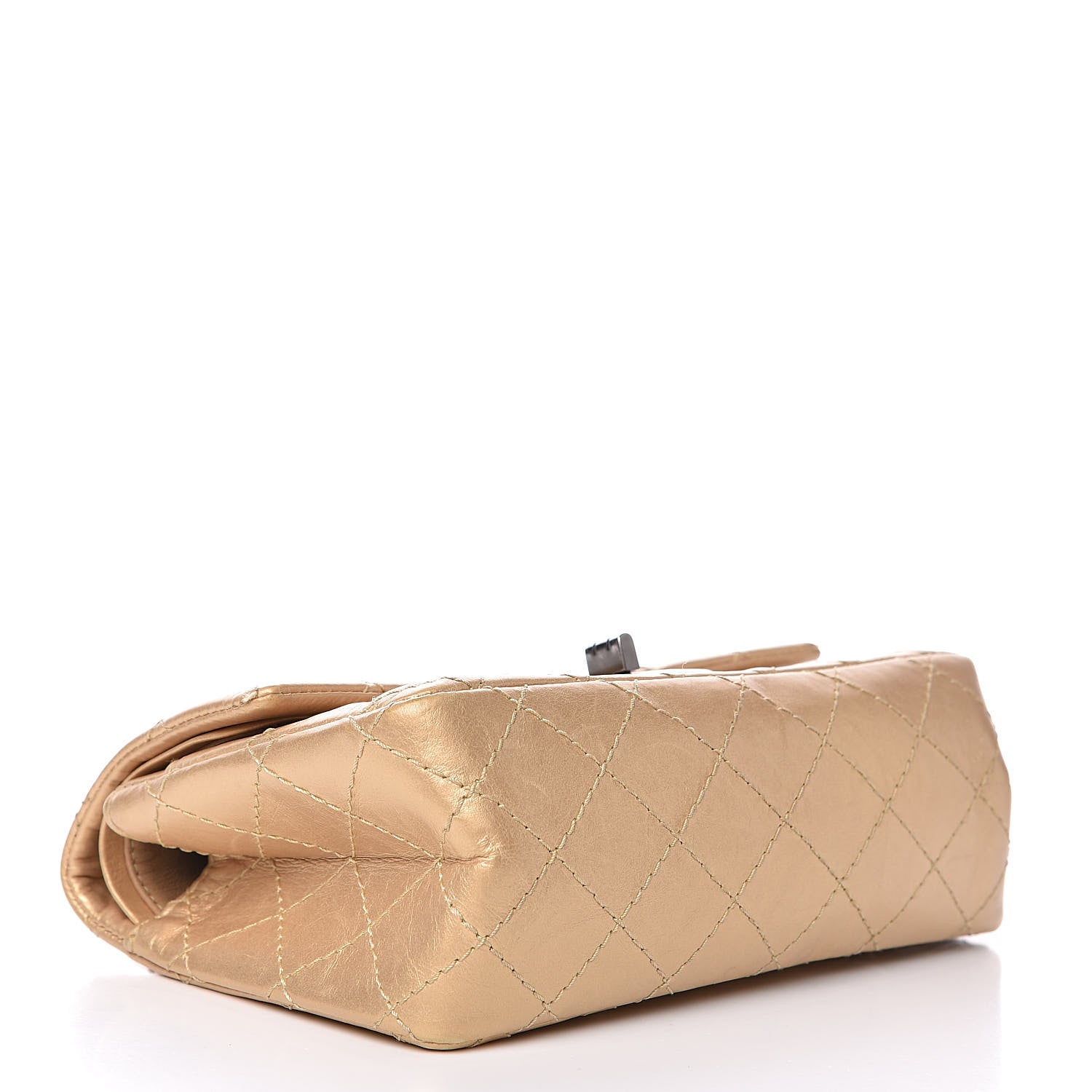 Chanel Metallic Calfskin Quilted 2.55 Reissue 224 Flap Gold 4 of 14
