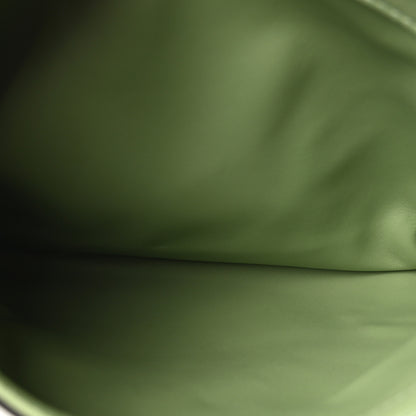 Gucci Roxy Calfskin Web Medium Blondie Top Handle Shoulder Flap Bag Salamander Green 5 of 10