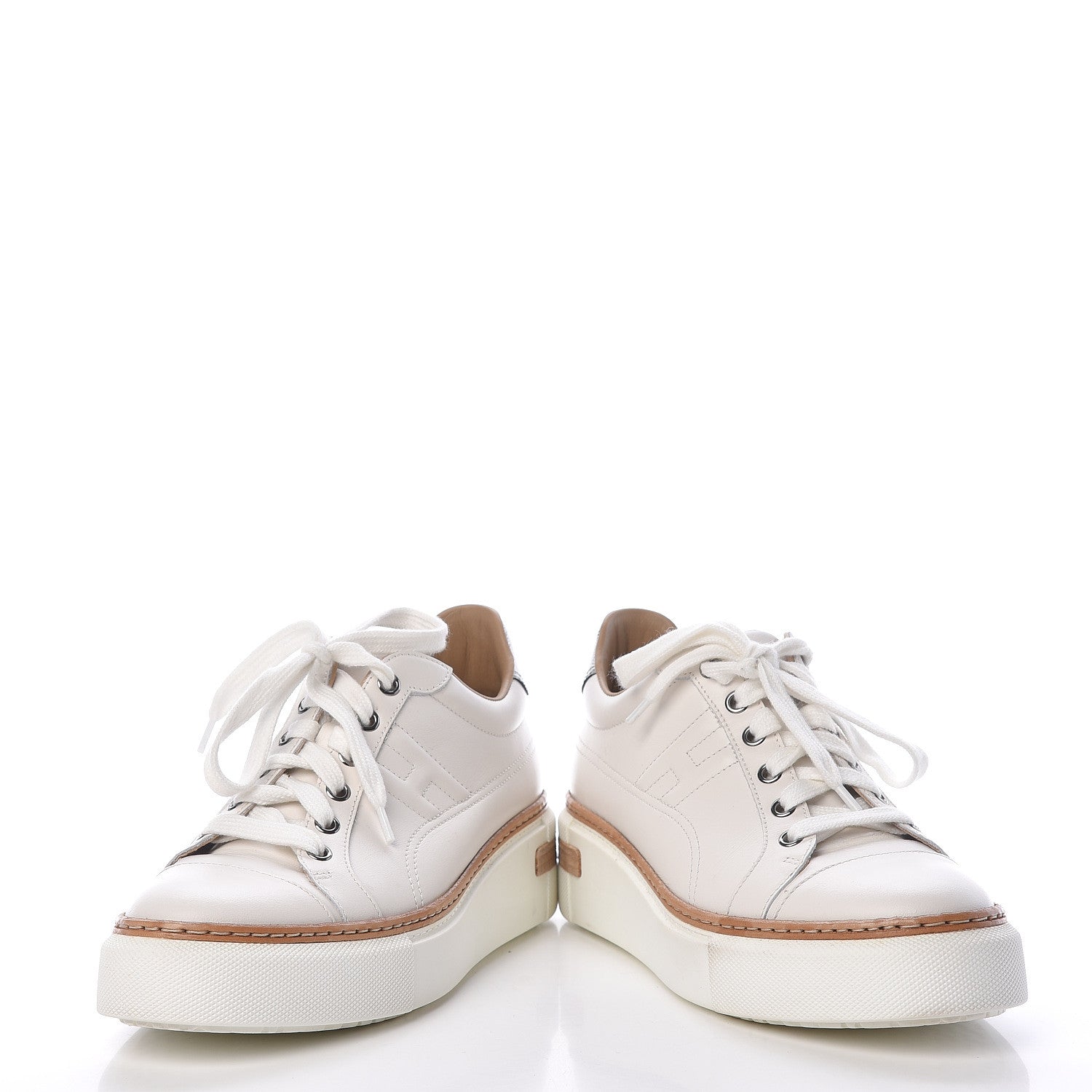 Hermes Calfskin Polo Sneakers 37 White 6 of 17