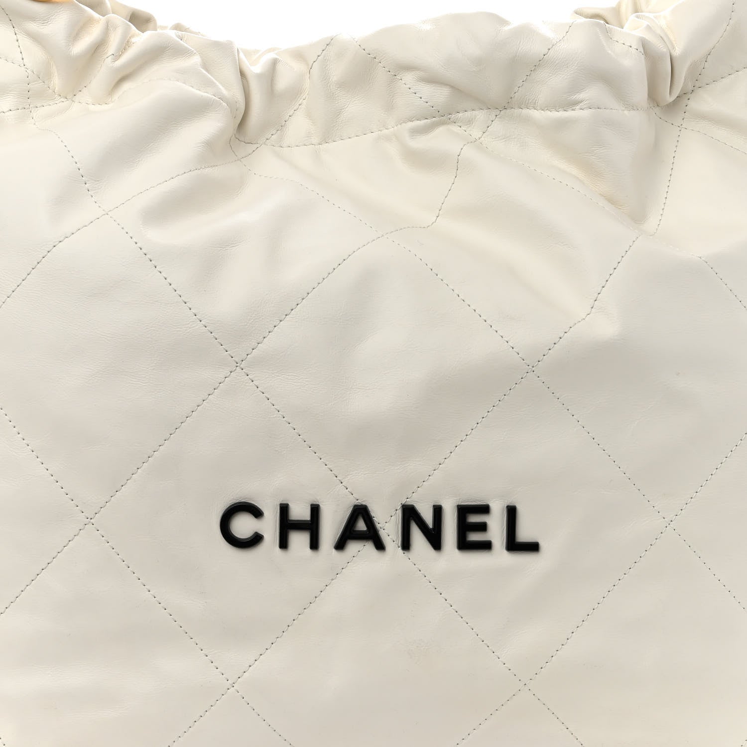 Chanel Shiny Calfskin Quilted Chanel 22 White Black 9 of 11