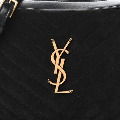 Saint Laurent Suede Calfskin Monogram Lou Camera Bag Black 7 of 9