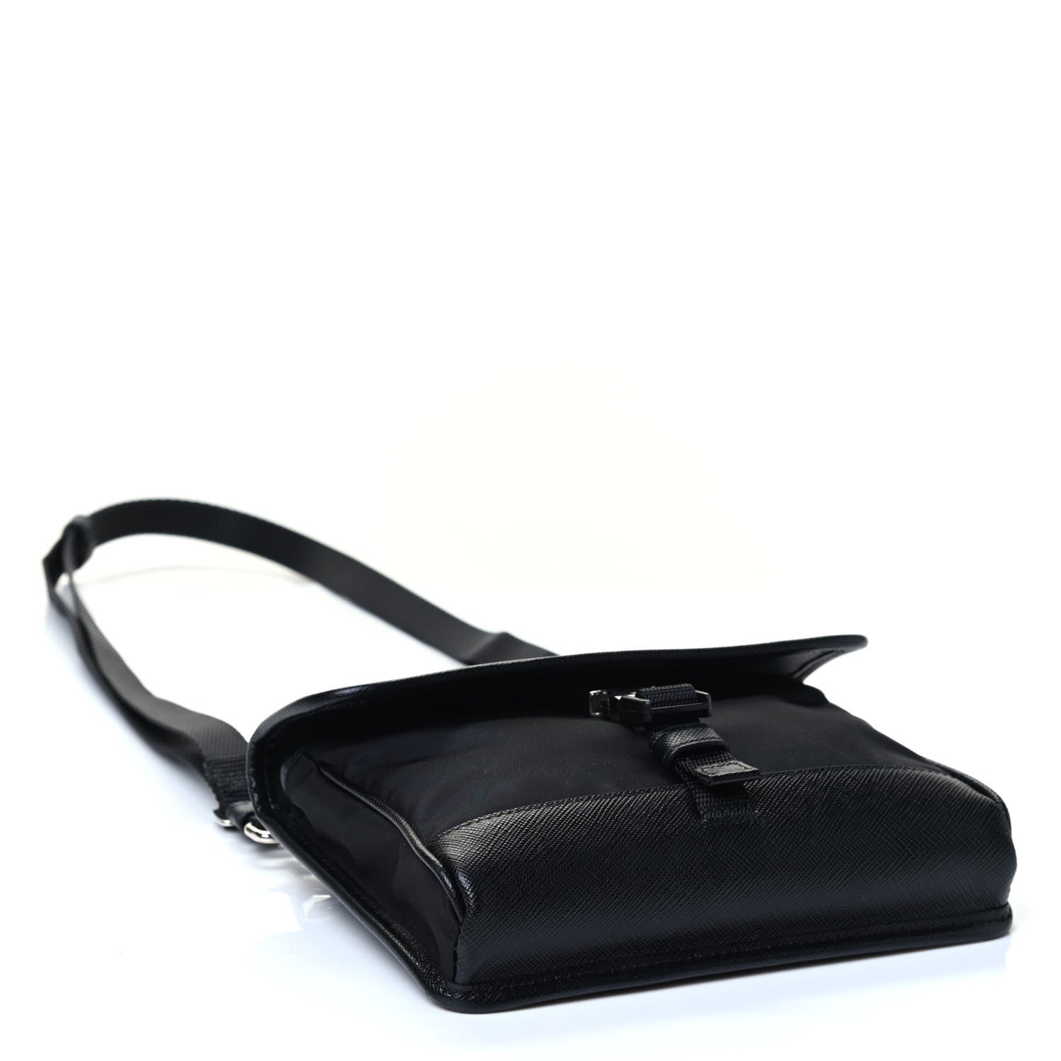 Prada Re-Nylon Saffiano Smartphone Case Crossbody Black 3 of 4