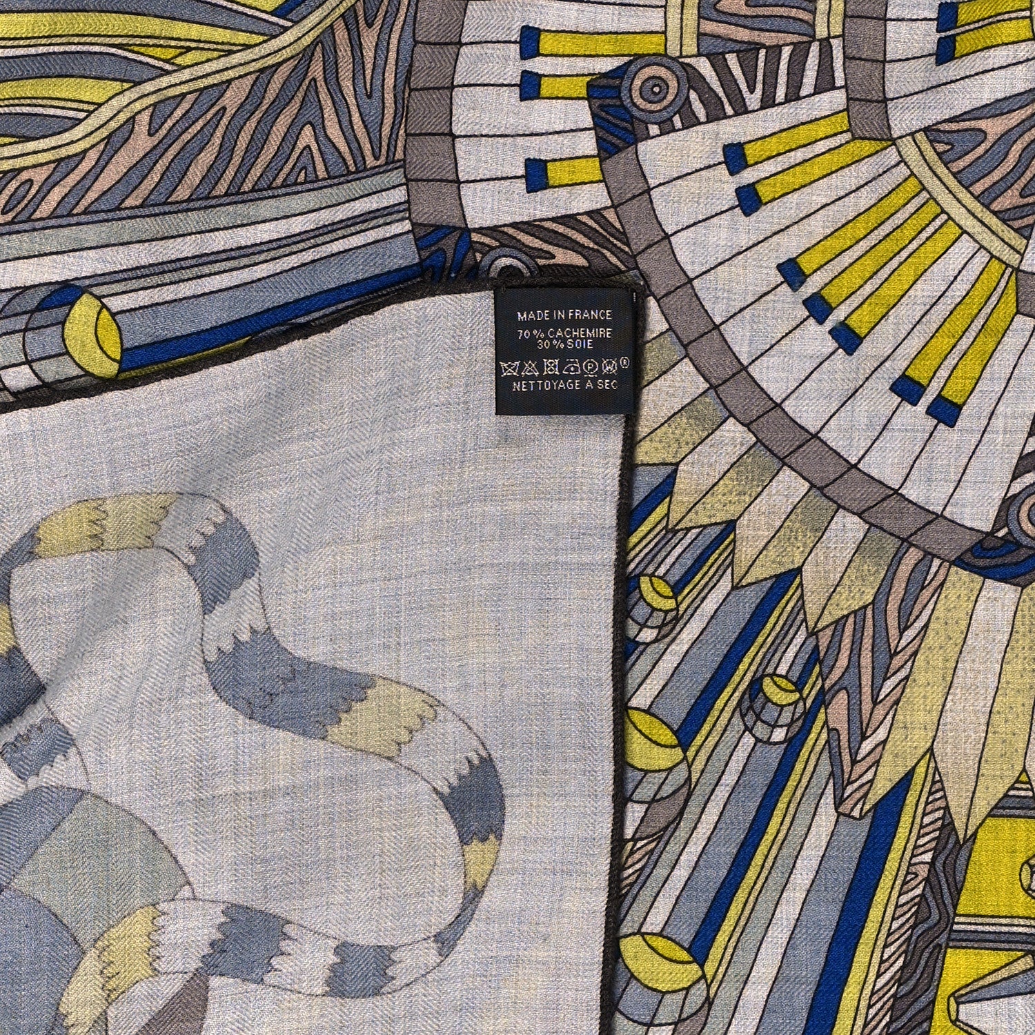 Hermes Cashmere Silk Point D'Orgue Scarf 140 3 of 4