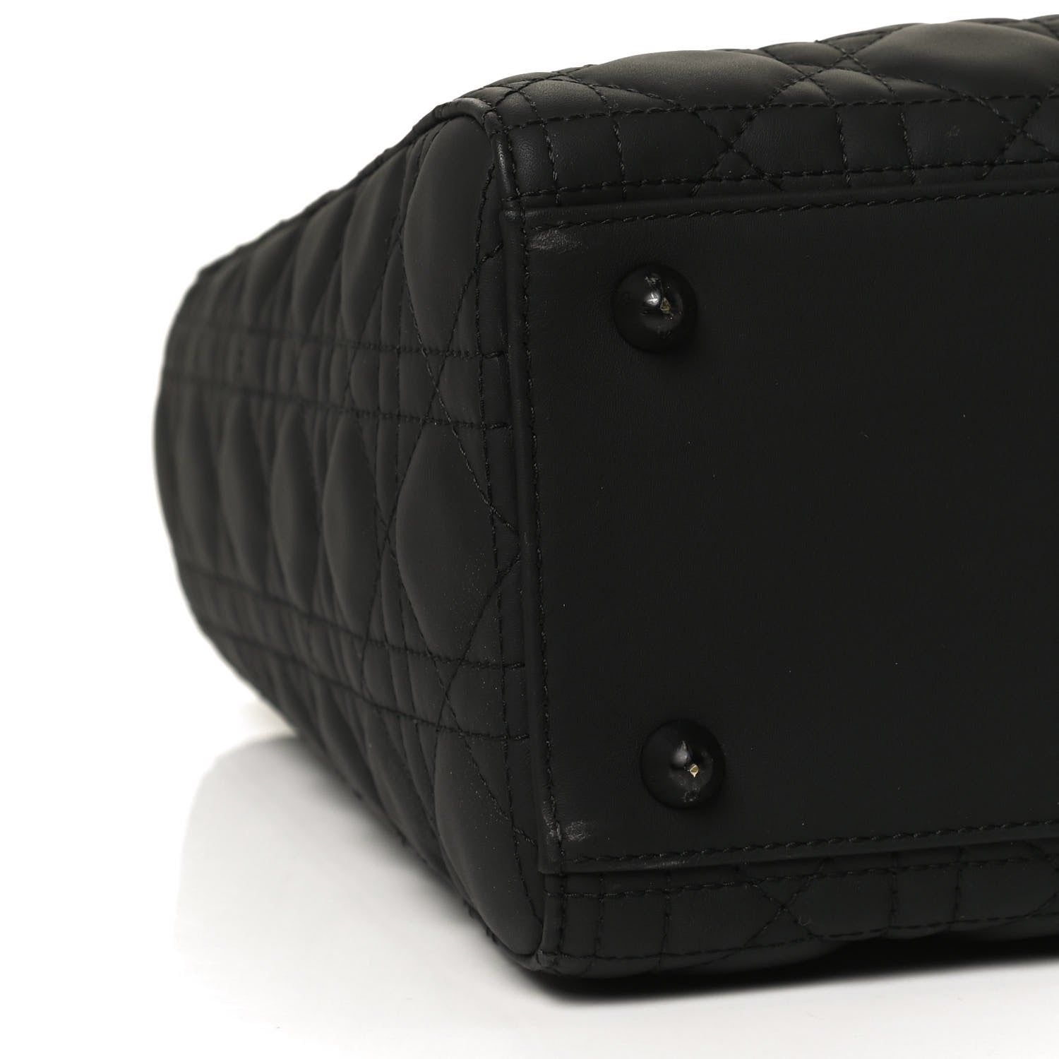 Christian Dior Ultra Matte Calfskin Cannage Large Lady Dior Black 10 of 15