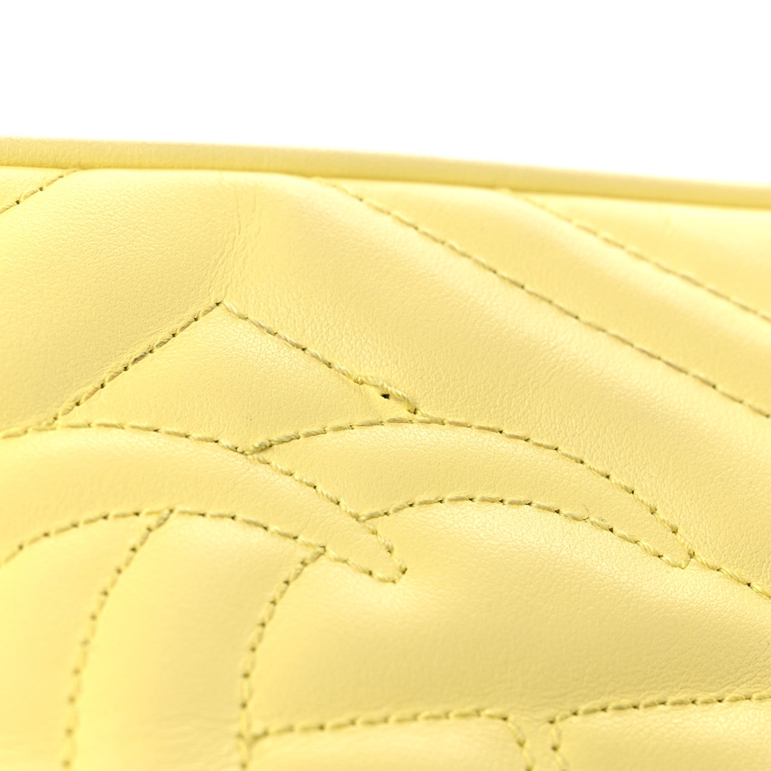 Gucci Calfskin Matelasse Small GG Marmont Chain Shoulder Bag Banana 15 of 16