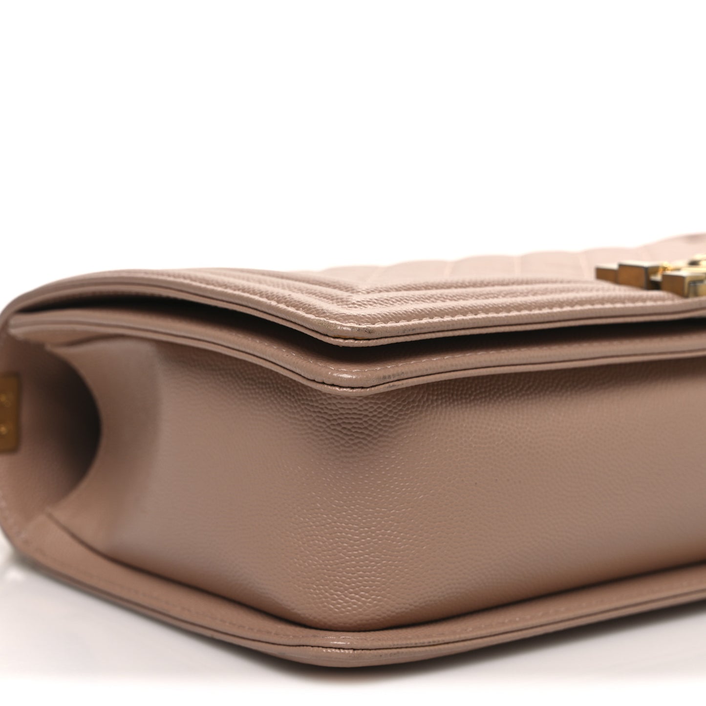 Caviar Quilted New Medium Boy Flap Beige